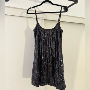 Black Sequin Dress